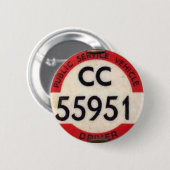 BADGE ROND 5 CM INSIGNE R-U DE CHAUFFEURS DE BUS (Devant & derrière)