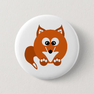 Badge Rond 5 Cm Insigne rusé de bouton de bande dessinée de Fox