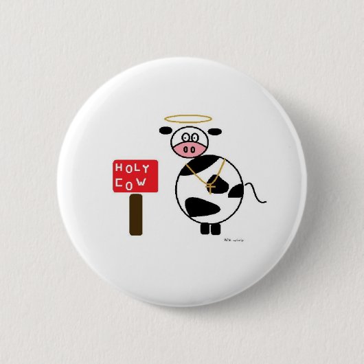 Badge Rond 5 Cm Insigne saint de vache (Devant)
