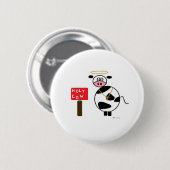 Badge Rond 5 Cm Insigne saint de vache (Devant & derrière)