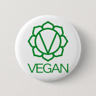Badge Rond 5 Cm Insigne végétalien