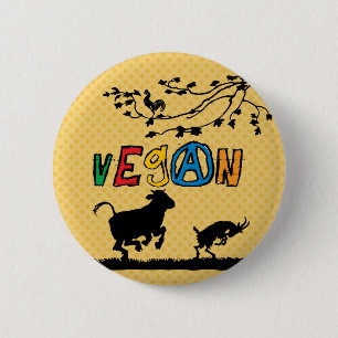 Badge Rond 5 Cm Insigne végétalien