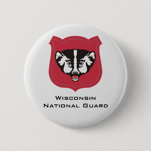 Badge Rond 5 Cm Insignes de garde nationale du Wisconsin - (Devant)