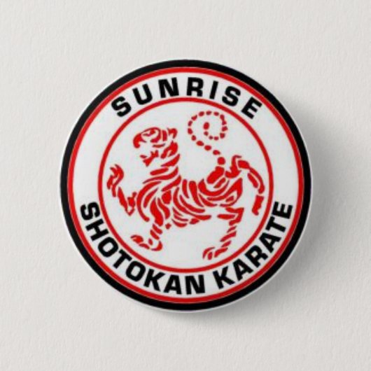 Badge Rond 5 Cm Insignes de karaté de Shotokan de lever de soleil (Devant)