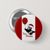 Badge Rond 5 Cm Insignes mignons d'ours de bande dessinée de Noël (Devant & derrière)