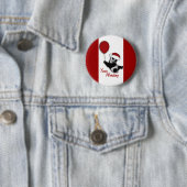 Badge Rond 5 Cm Insignes mignons d'ours de bande dessinée de Noël (En situation)