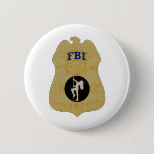 Badge Rond 5 Cm inspecteur de corps féminin de fbi
