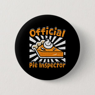 Badge Rond 5 Cm Inspecteur officiel du secteur Funny Citrouille de