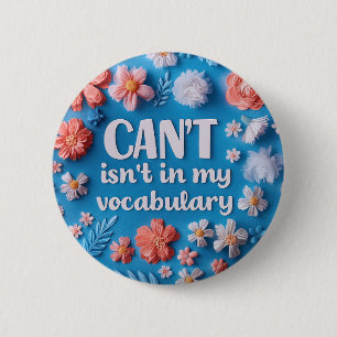 Badge Rond 5 Cm Inspiration citation florale Croissance mentset