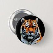 Badge Rond 5 Cm Inspiration des yeux de tigre (Devant & derrière)