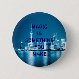 Badge Rond 5 Cm Inspiration espoir citation ville nuit
