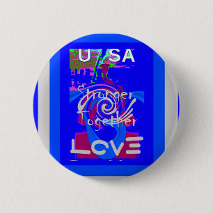 Badge Rond 5 Cm Inspiration USA Nous Sommes Forts Ensemble Avec Am