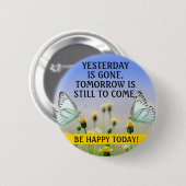 Badge Rond 5 Cm Inspirationnal Butterflies Button w/ Editable Text (Devant & derrière)