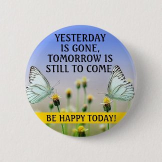 Badge Rond 5 Cm Inspirationnal Butterflies Button w/ Editable Text