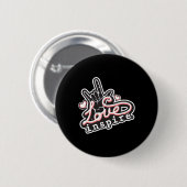 Badge Rond 5 Cm inspirer l'amour ASL ILY Hand Sign Language Deaf A (Devant & derrière)