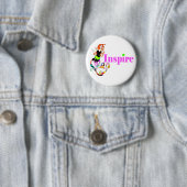 Badge Rond 5 Cm Inspirez le bouton "Girly" de sirène (En situation)