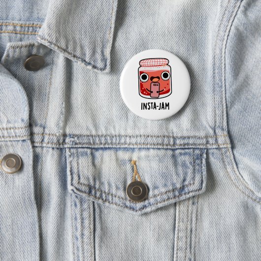 Badge Rond 5 Cm Insta-jam Funny Social Media Jam Pun (En situation)