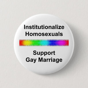 Badge Rond 5 Cm Institutionnaliser les homosexuels...Soutenir le m
