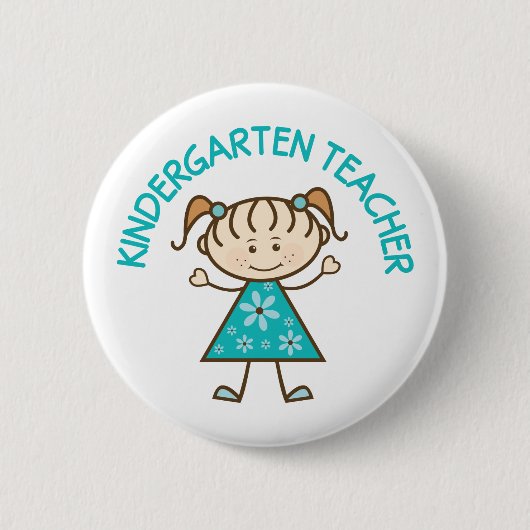 Badge Rond 5 Cm Institutrice gardienne mignonne (Devant)