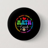 Badge Rond 5 Cm Instructional Math Coach Crew Back To School Match (Devant)