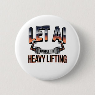 Badge Rond 5 Cm Intelligence artificielle Innovation Style de vie