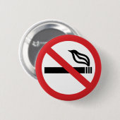 Badge Rond 5 Cm Interdiction de fumer (Devant & derrière)
