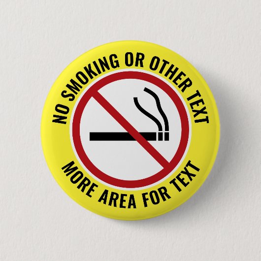 Badge Rond 5 Cm Interdiction de fumer - avec symbole plus zone de (Devant)