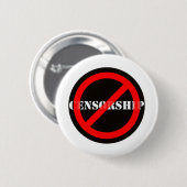 Badge Rond 5 Cm Interdire la censure (Devant & derrière)
