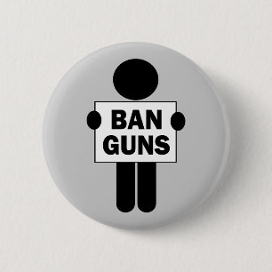 Badge Rond 5 Cm Interdire les armes