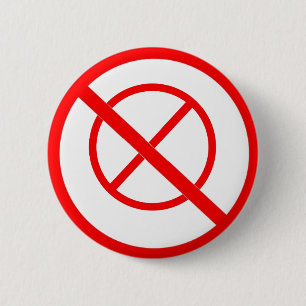 Badge Rond 5 Cm Interdire les symboles "non"