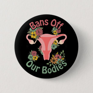Badge Rond 5 Cm Interdit Nos Corps