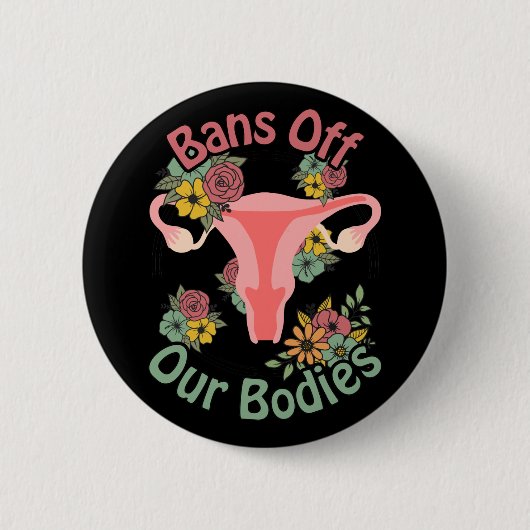 Badge Rond 5 Cm Interdit Nos Corps (Devant)