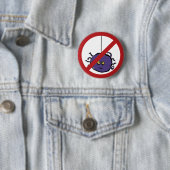 Badge Rond 5 Cm Interdit pour des araignées ! (En situation)