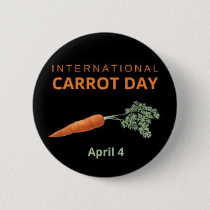 Badge Rond 5 Cm International Carrot Day April 4