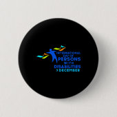 Badge Rond 5 Cm International Day of Persons with Disabilities (Devant)