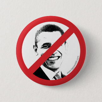 Badge Rond 5 Cm International non ! Obama