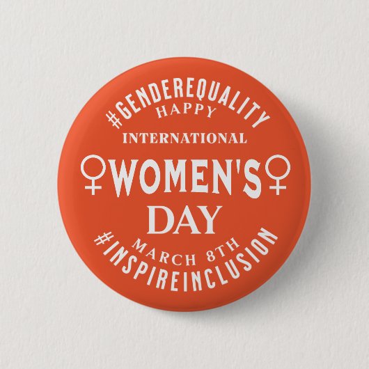 Badge Rond 5 Cm International Women's Day | March 8th Equality (Devant)