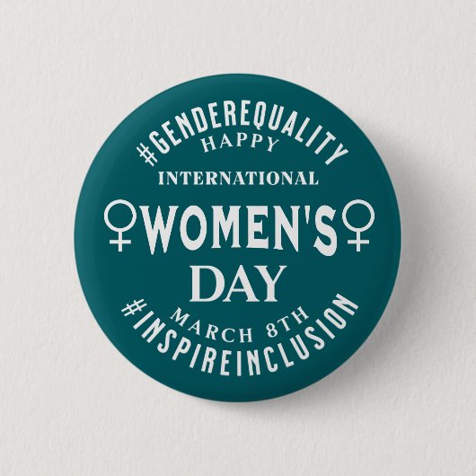 Badge Rond 5 Cm International Women's Day | March 8th Equality (Devant)