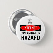 Badge Rond 5 Cm Internet – risque de contamination (Devant & derrière)