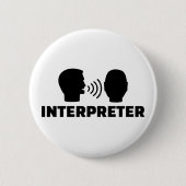 Badge Rond 5 Cm Interprète (Devant)