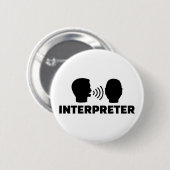 Badge Rond 5 Cm Interprète (Devant & derrière)