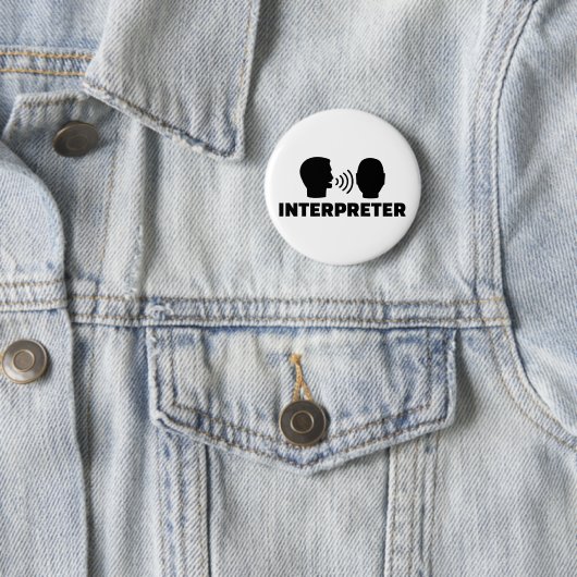 Badge Rond 5 Cm Interprète (En situation)