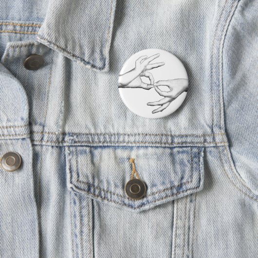 Badge Rond 5 Cm Interprète d'ASL (En situation)