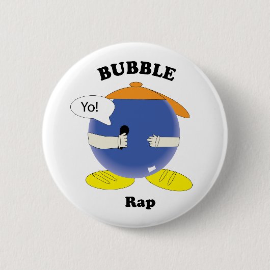 Badge Rond 5 Cm Interprète de bulles mignonnes Musique (Devant)