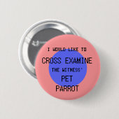 Badge Rond 5 Cm Interrogez le perroquet d'animal familier - (Devant & derrière)