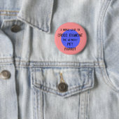 Badge Rond 5 Cm Interrogez le perroquet d'animal familier - (En situation)