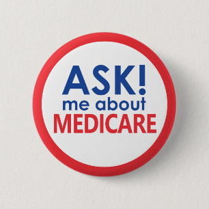 Badge Rond 5 Cm Interrogez-moi au sujet d'Assurance-maladie