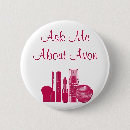 Badge Rond 5 Cm Interrogez-moi au sujet d'Avon (Devant)