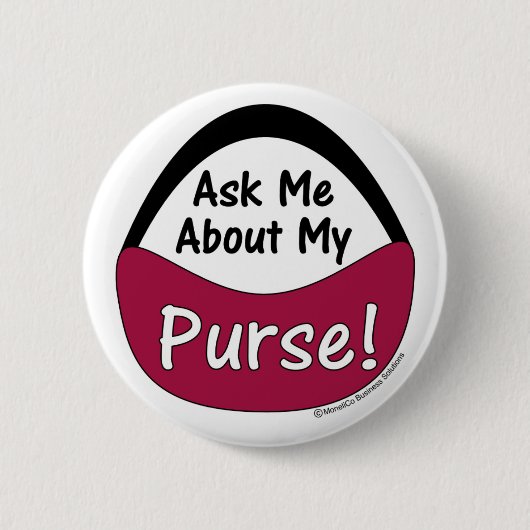 Badge Rond 5 Cm Interrogez-moi au sujet de ma bourse (Devant)