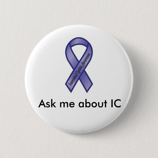 Badge Rond 5 Cm Interrogez-moi au sujet d'IC (Devant)